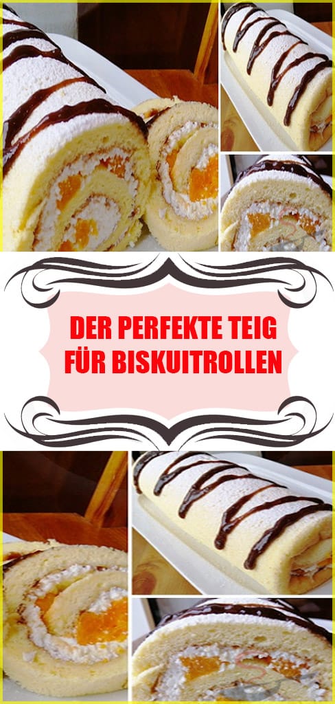 Der perfekte Teig für Biskuitrollen bricht nicht und ist in 15