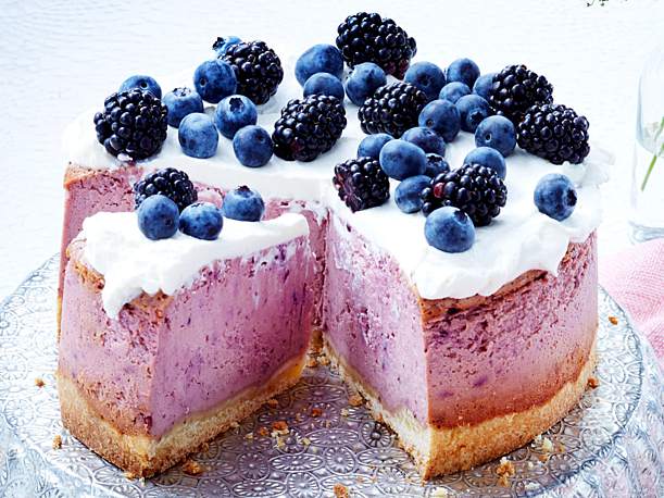 Quark-Käse-Torte mit Heidelbeeren - Einfache Rezepte Quark-Käse-Torte mit Heidelbeeren - Einfache Rezepte
