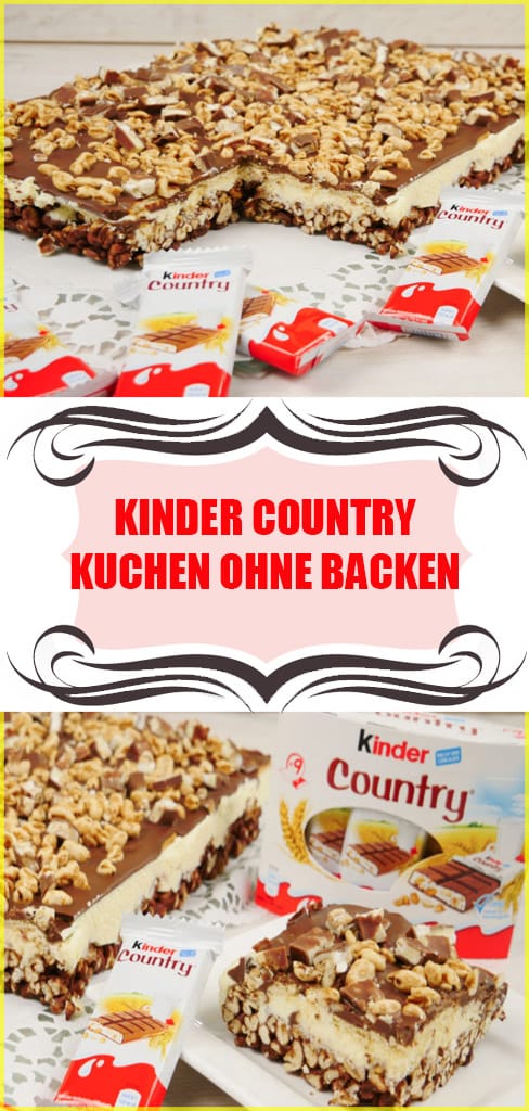 Kinder Country Kuchen ohne Backen | Kinder Country Schnitten Rezept 6 Kinder Country Kuchen ohne Backen