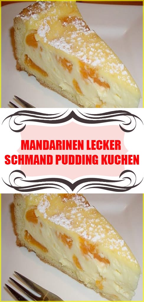 MANDARINEN LECKER SCHMAND PUDDING KUCHEN Rezept 6 MANDARINEN LECKER SCHMAND PUDDING KUCHEN