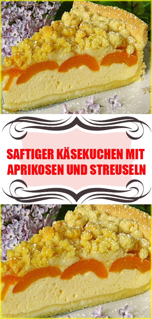 Saftiger Käsekuchen mit Aprikosen und Streuseln Rezept 6 Saftiger Käsekuchen mit Aprikosen und Streuseln