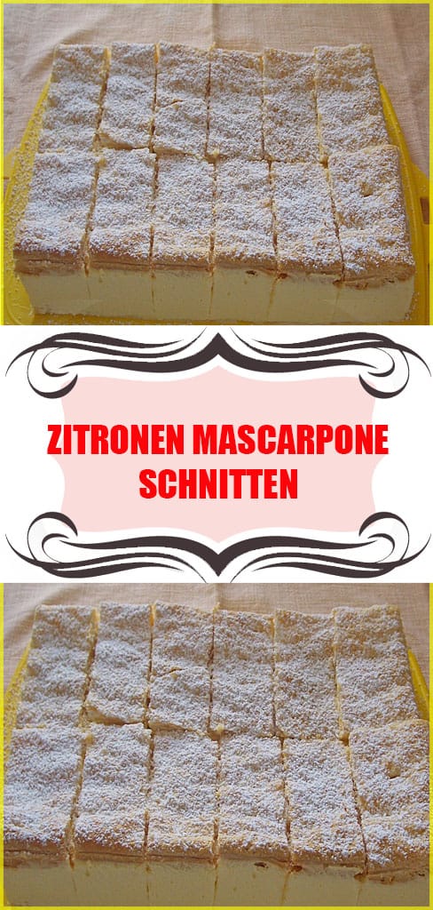 Zitronen Mascarpone-Schnitten - Einfache Rezepte