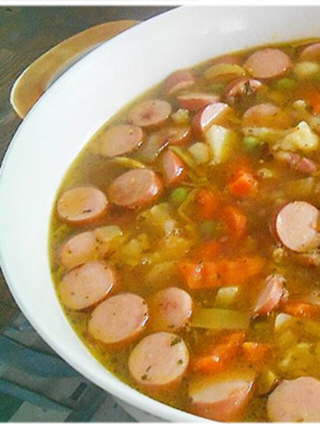 Gemüsesuppe mit schneller Zubereitung , in nur 20 Minuten fertig