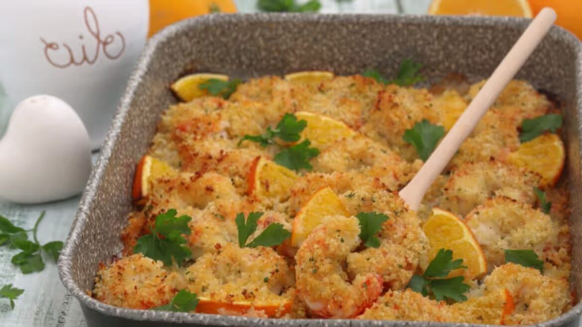 Panierte Garnelen mit Orange im Ofen, bereichern Sie Ihr Weihnachtsmenü mit diesem Gourmet-Rezept